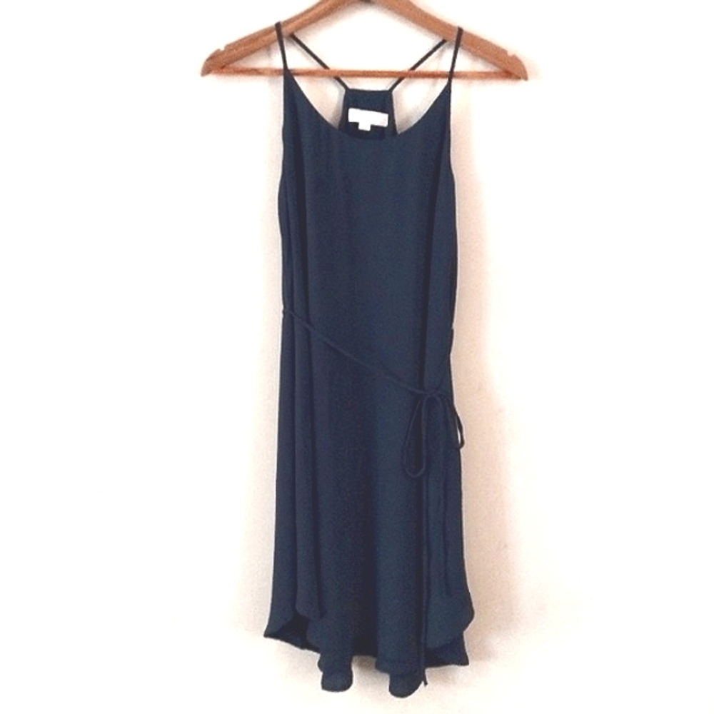 Ann Taylor Loft Teal Casual Flowy Spaghetti Strap Dress